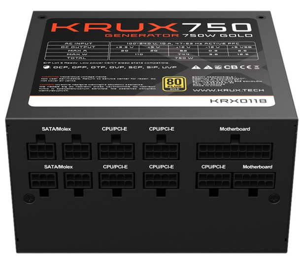 KRUX Generator 750W 80 Plus Gold - 1042955 - zdjęcie 7